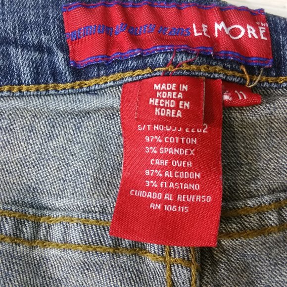 LeMore Vintage 90's Patch Covered Jeans SZ 11. - Picture 6 of 8